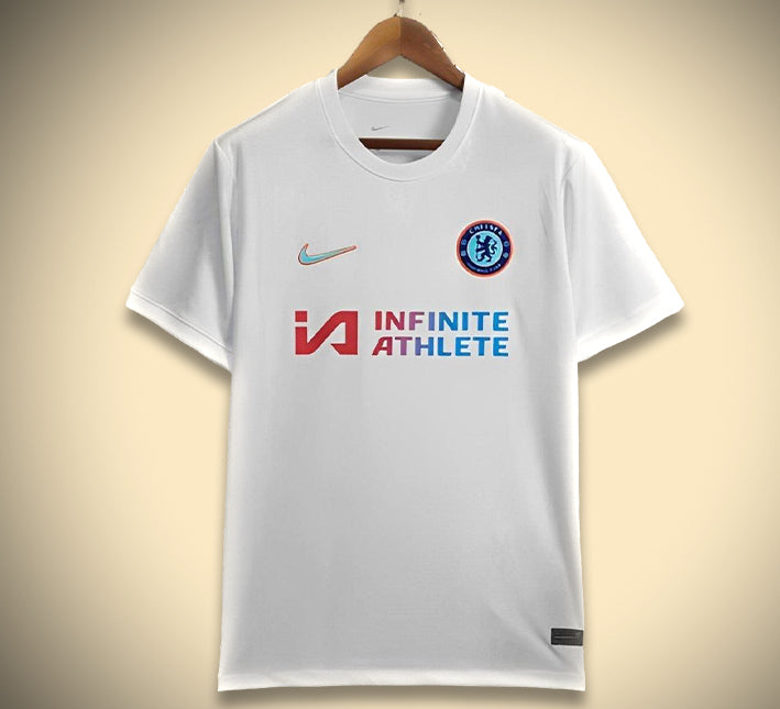 Jersey supporter Chelsea blanc design moderne édition 2425
