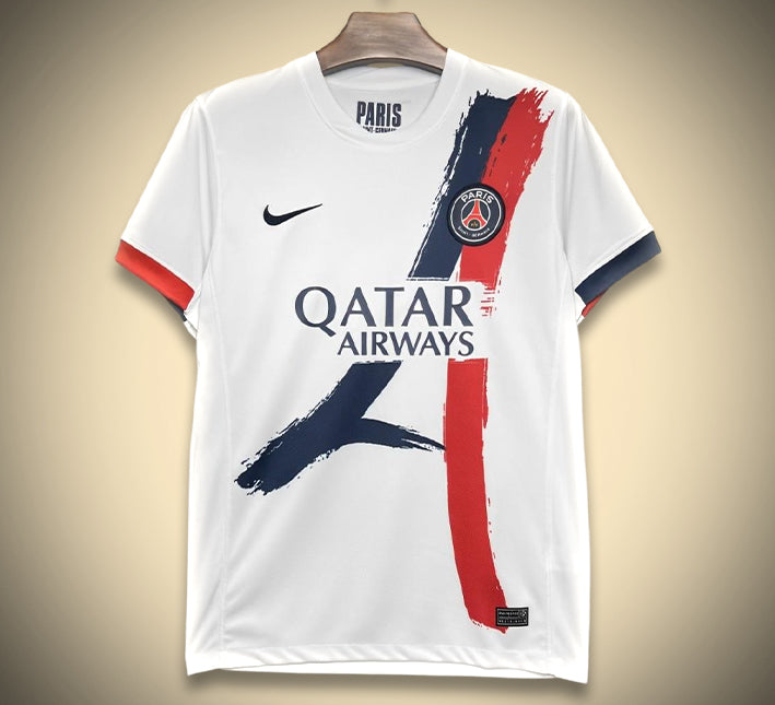 Koszulka Paris Saint-Germain Wyjazdowa Edycja Biała 2024-2025 widok z przodu