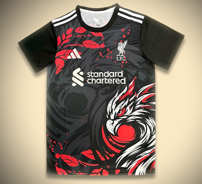 koszulka piłkarska koncept Liverpool czarna edycja 2024 2025