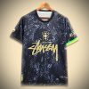 maillot-de-football-bresil-concept-edition-stussy-saison-2024-2025-style-streetwear Koszulka piłkarska Brazylia koncepcyjna edycja Stussy sezon 2024 2025 styl streetwear