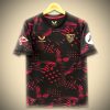 maillot-exterieur-fc-seville-noir-saison-2024-2025-tenue-de-football-officielle koszulka wyjazdowa FC Sevilla czarna sezon 2024 2025 oficjalny strój piłkarski