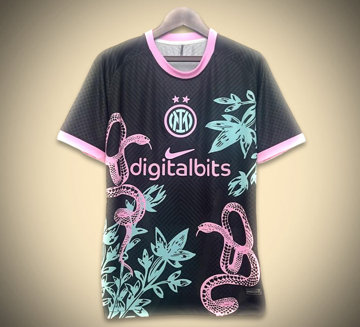 Koszulka piłkarska Inter Milan różowa design concept edycja Serpend