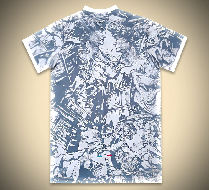 Maillot concept Italie blanc édition Michel Ange collection football 2024