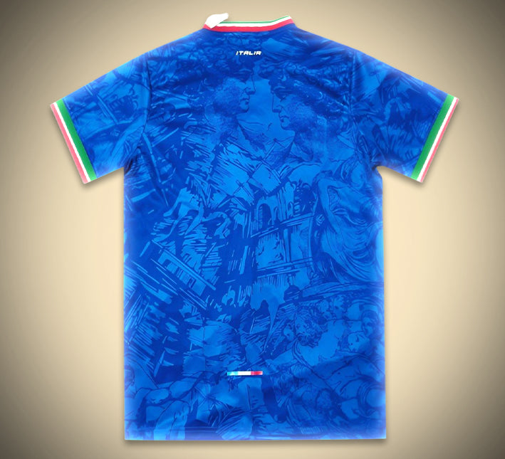 Maillot concept Italie bleu édition Michel Ange collection 2024 design artistique