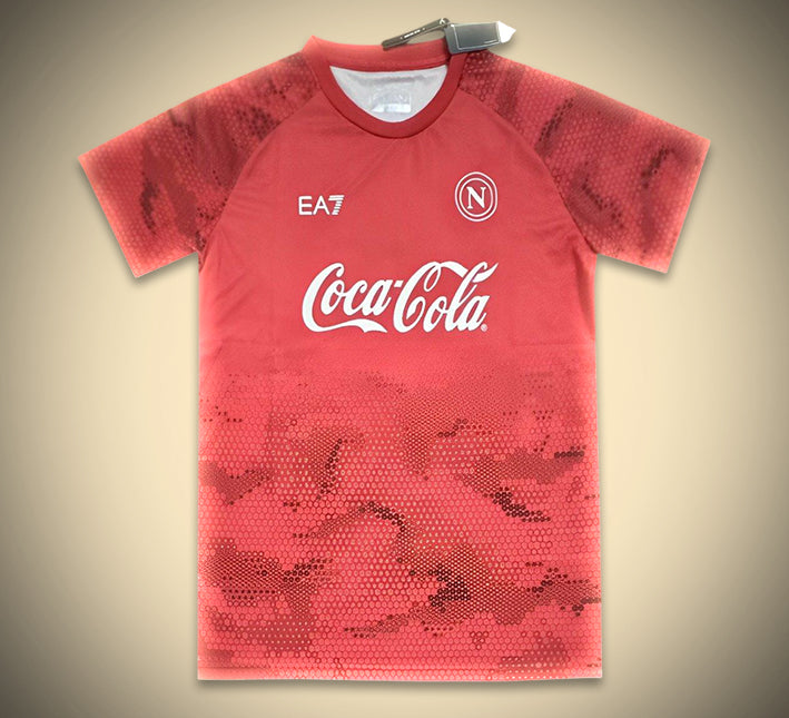 maillot-dentrainement-napoli-rouge-saison-2425-tenue-sportive-de-football koszulka treningowa Napoli czerwona sezon 2425 strój sportowy do piłki nożnej