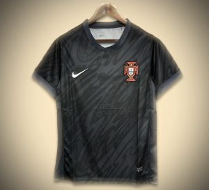 Koszulka Portugalia Bramkarska Czarna 2024-2025 widok z przodu