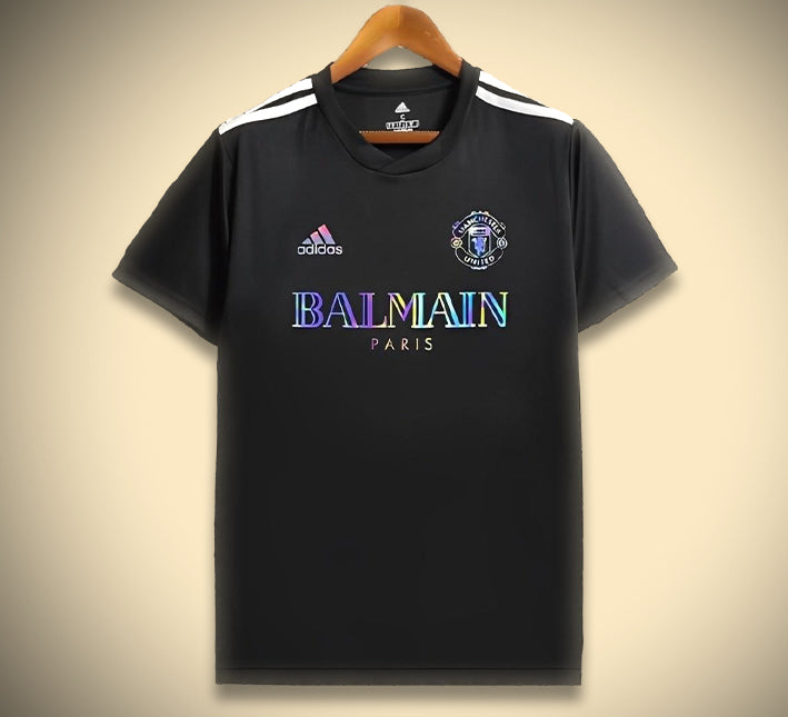 Koszulka piłkarska Manchester United kolekcja Balmain strój kibica elegancki