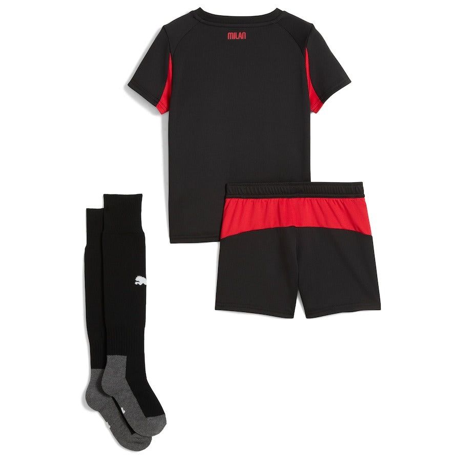ensemble-enfant-ac-milan-maillot-domicile-saison-2025-2026-avec-short Zestaw dziecięcy AC Milan koszulka domowa sezon 2025 2026 ze spodenkami