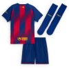 Zestaw dziecięcy FC Barcelona domowy sezon dwa tysiące dwadzieścia pięć dwa tysiące dwadzieścia sześć koszulka i spodenki