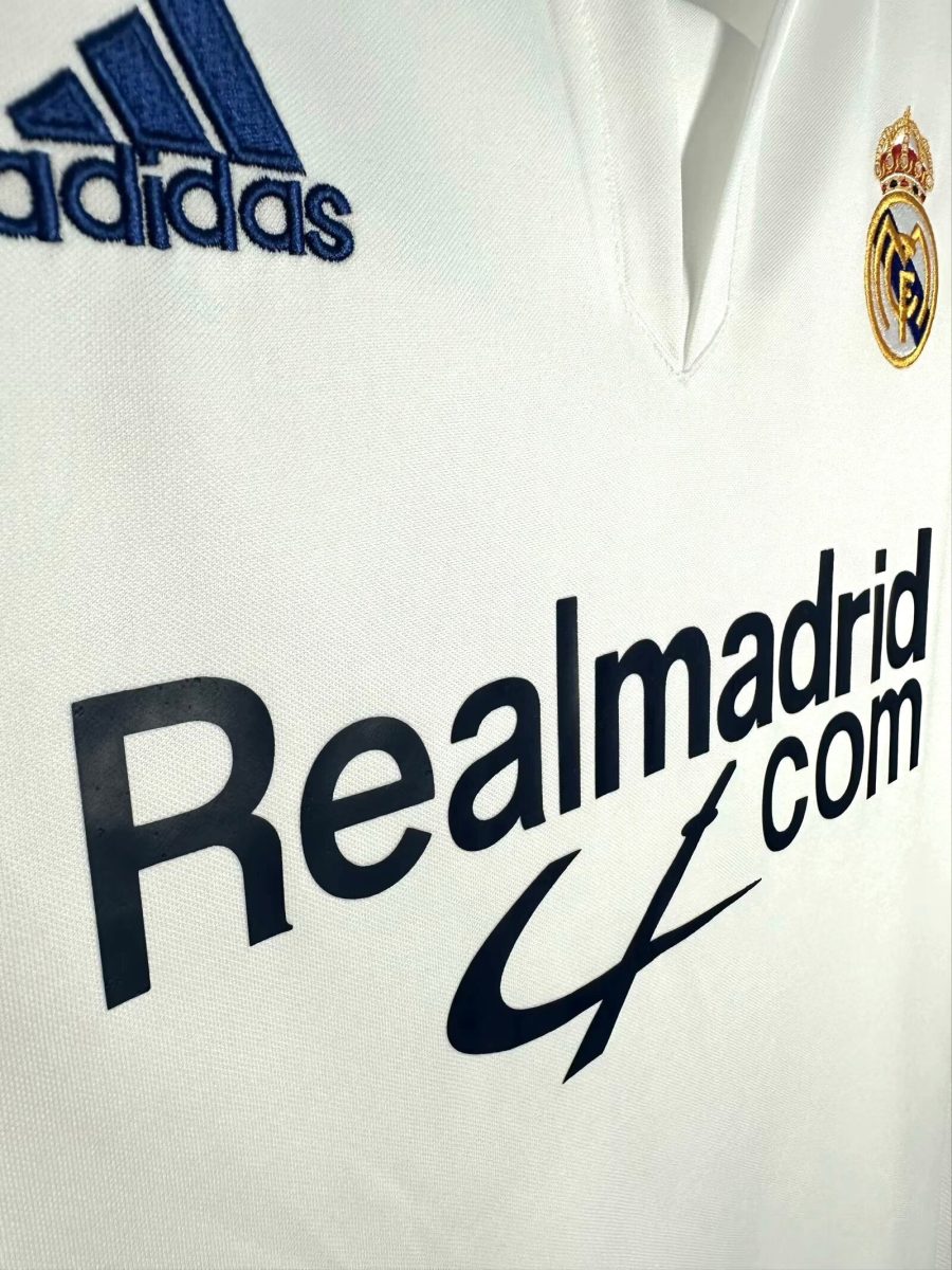 jersey blanc Real Madrid vintage début années 2000