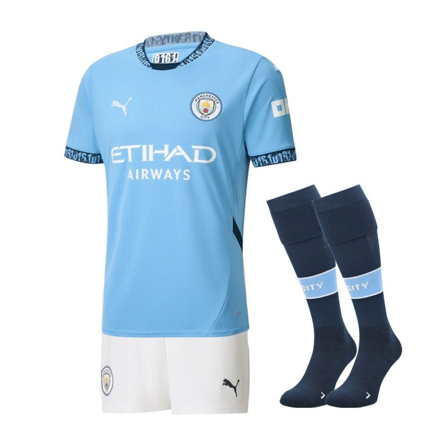 ZESTAW DZIECIĘCY MANCHESTER CITY DOMOWY 2024-2025