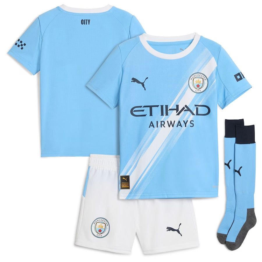 ZESTAW DZIECIĘCY MANCHESTER CITY DOMOWY 2025-2026