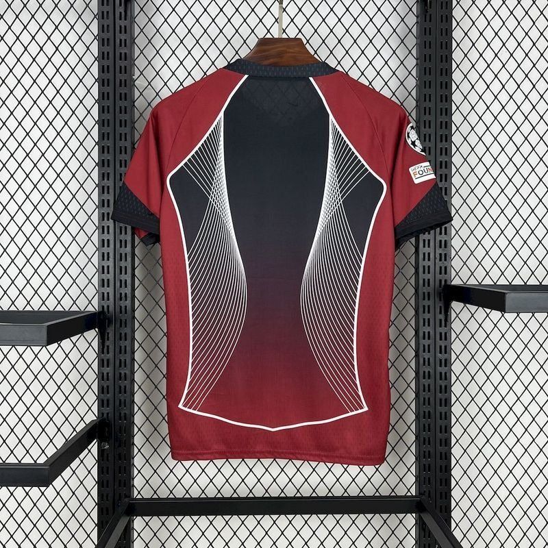 maillot-concept-rouge-du-fc-barcelona-saison-2025-2026-tenue-de-football koszulka concept czerwona FC Barcelona sezon 2025 2026 strój piłkarski