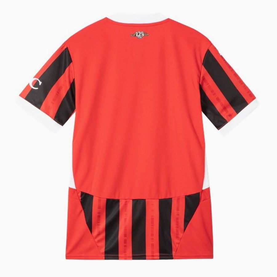 maillot-domicile-ac-milan-saison-2024-2025-rouge-et-noir-officiel koszulka domowa AC Milan sezon 2024 2025 czerwona i czarna oficjalna