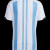 maillot-domicile-argentin-trois-etoiles-coupe-du-monde-2022-bleu-et-blanc koszulka domowa argentyńska trzy gwiazdki mundial 2022 niebiesko-biała