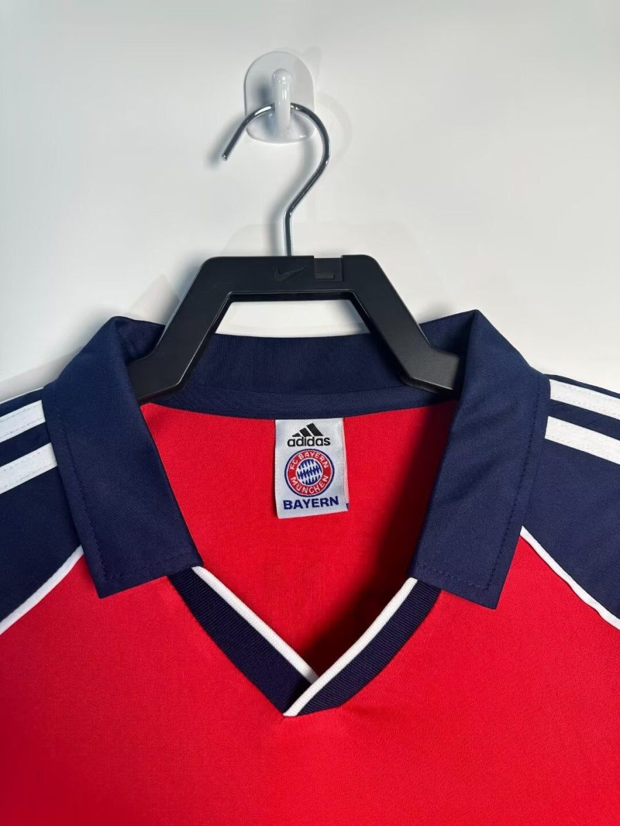maillot-domicile-bayern-munich-saison-2000-2001-rouge-et-blanc Koszulka domowa Bayern Monachium sezon 2000 2001 czerwona i biała