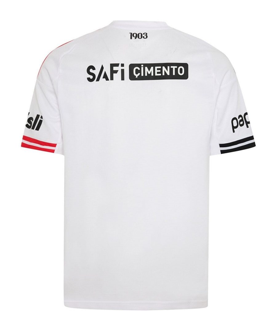 maillot-domicile-besiktas-saison-2025-2026-noir-et-blanc-jersey-football-supporter koszulka domowa Besiktas sezon 2025 2026 czarno-biała koszulka piłkarska dla kibica