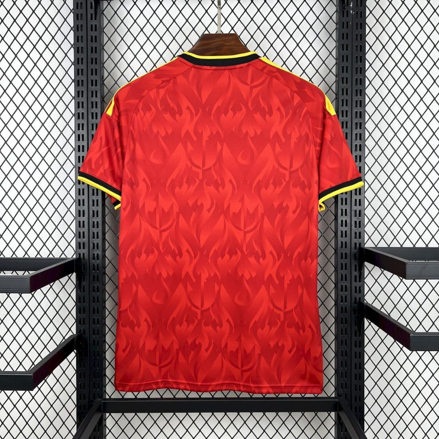 maillot-domicile-de-la-belgique-saison-2026-rouge-et-noir Koszulka domowa Belgii sezon 2026 czerwona i czarna