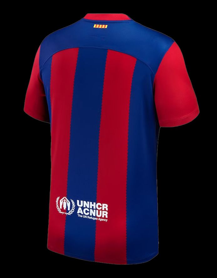 koszulka domowa FC Barcelona sezon dwa tysiące dwadzieścia trzy dwa tysiące dwadzieścia cztery niebieska i czerwona