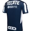 maillot-domicile-rayados-monterrey-saison-2024-2025-jersey-football-raye-bleu-blanc koszulka domowa Rayados Monterrey sezon 2024 2025 koszulka piłkarska w paski niebiesko-białe