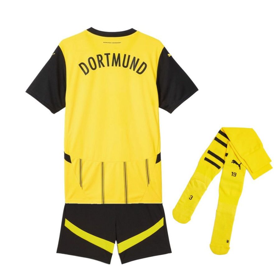 maillot-enfant-borussia-dortmund-domicile-saison-2024-2025-avec-short-et-chaussettes Koszulka dziecięca Borussia Dortmund domowa sezon 2024 2025 ze spodenkami i skarpetkami