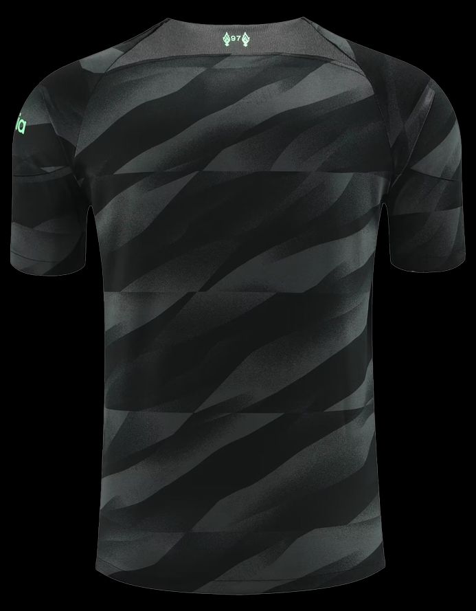 maillot-gardien-de-but-liverpool-saison-2023-2024-tenue-officielle koszulka bramkarska Liverpool sezon 2023 2024 oficjalny strój