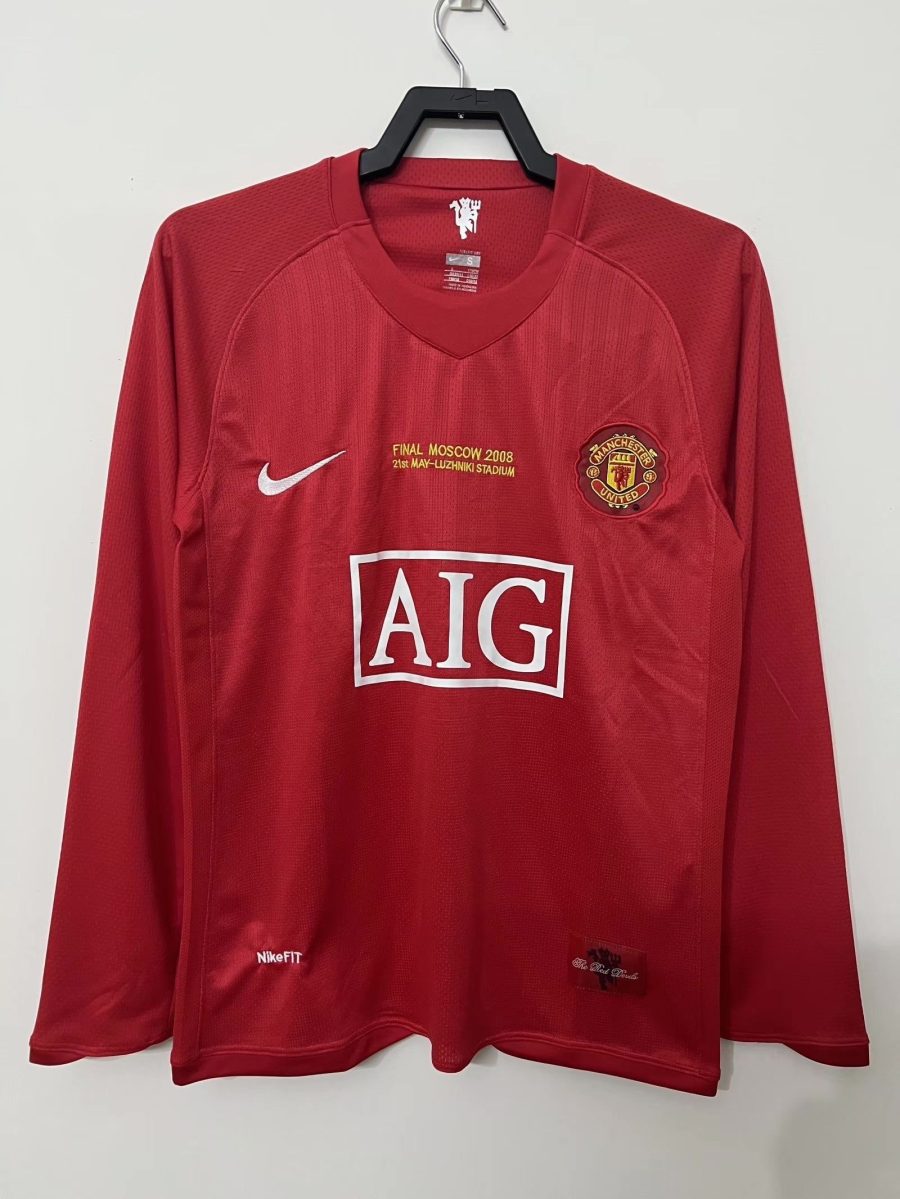 KOSZULKA MANCHESTER UNITED Z DŁUGIMI RĘKAWAMI DOMOWA 20072008