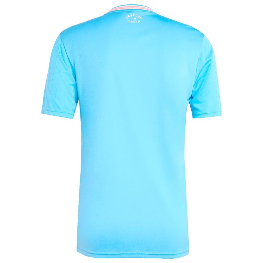 maillot-third-inter-miami-saison-2025-tenue-exterieure-rose-noir-adidas koszulka trzecia Inter Miami sezon 2025 strój wyjazdowy różowo-czarny adidas