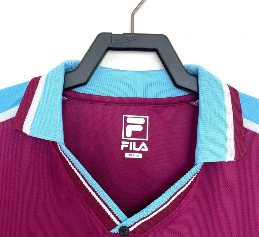 maillot-west-ham-united-retro-bordeaux-et-bleu koszulka West Ham United retro bordowa i niebieska