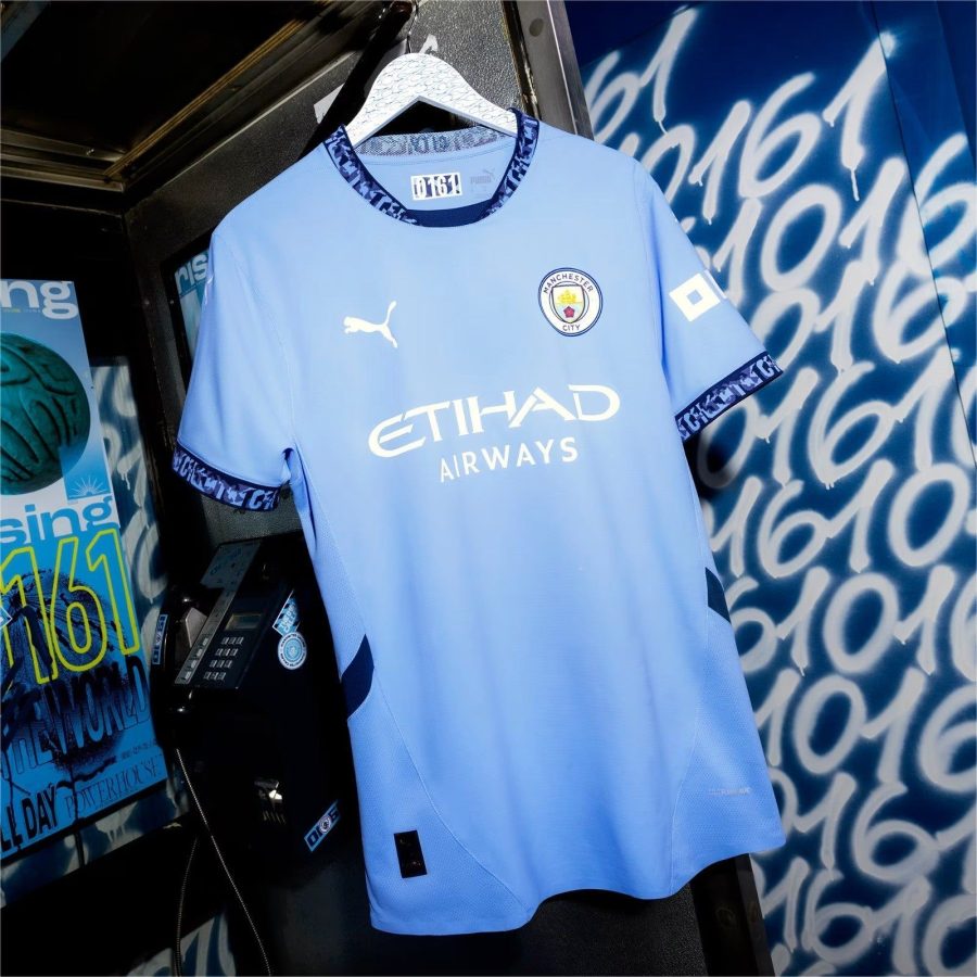 strój piłkarski Manchester City domowy jersey kibica dorosły i dziecięcy