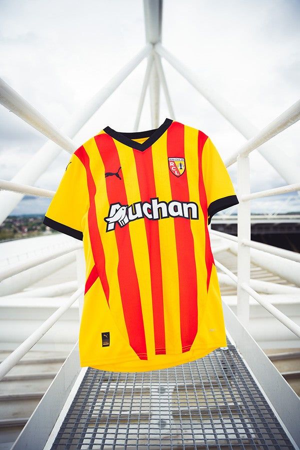 oficjalny strój RC Lens koszulka żółta i czerwona dla kibica u siebie