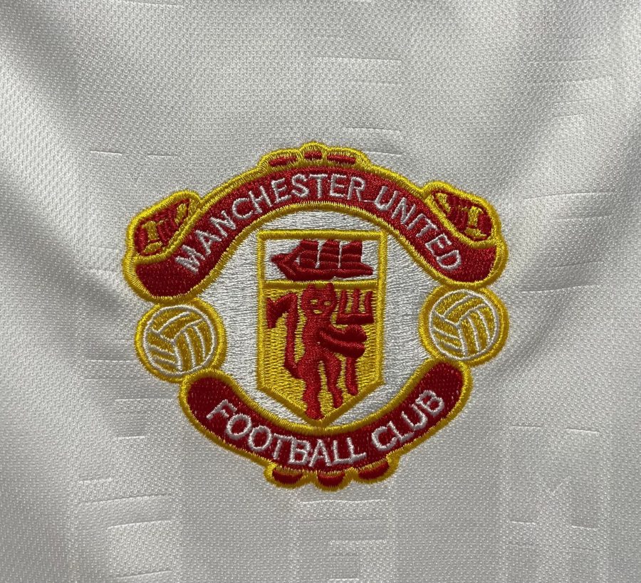 Tunika piłkarska Manchester United wyjazdowa kolekcja retro 1988 1989