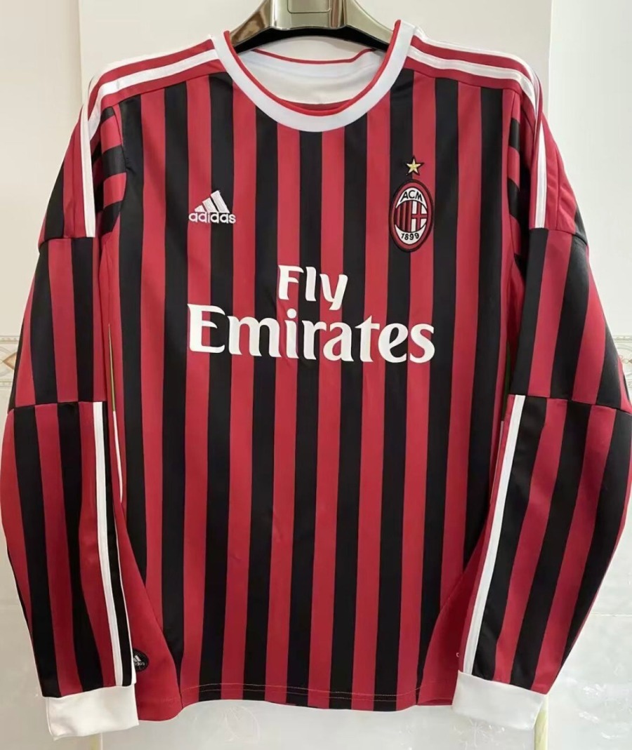 Koszulka AC Milan Domowa Długie Rękawy 2011/12