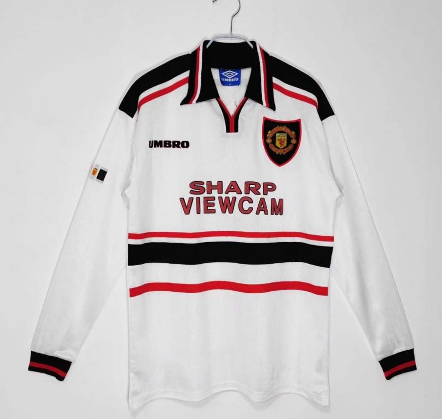 Koszulka Manchester United 1998/99 Wyjazdowa Długi Rękaw