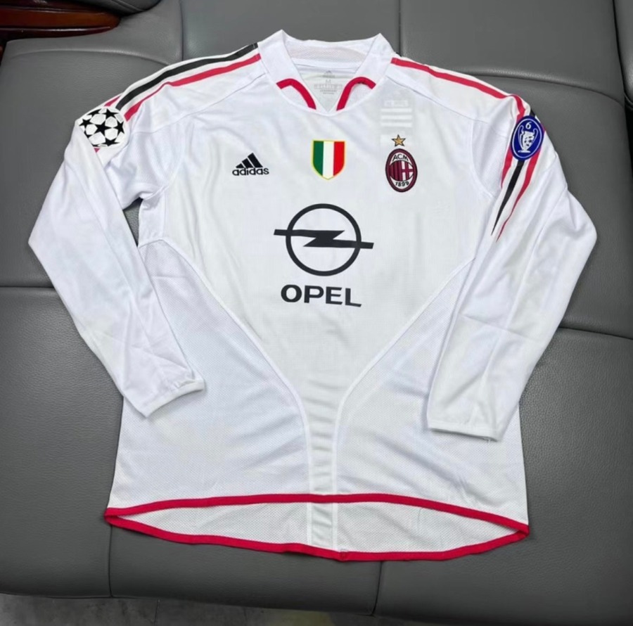 Koszulka AC Milan 2004/05 Wyjazdowa Długie Rękawy