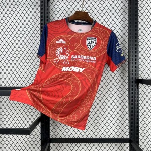 Koszulka Cagliari 2025-26 Mężczyzna Dziecko Piłka Nożna