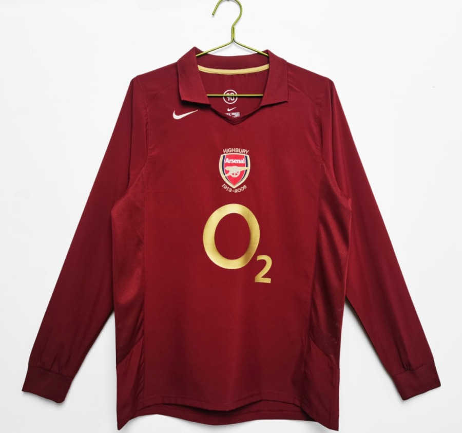 Koszulka Arsenal 2005/06 Domowa Długie Rękawy