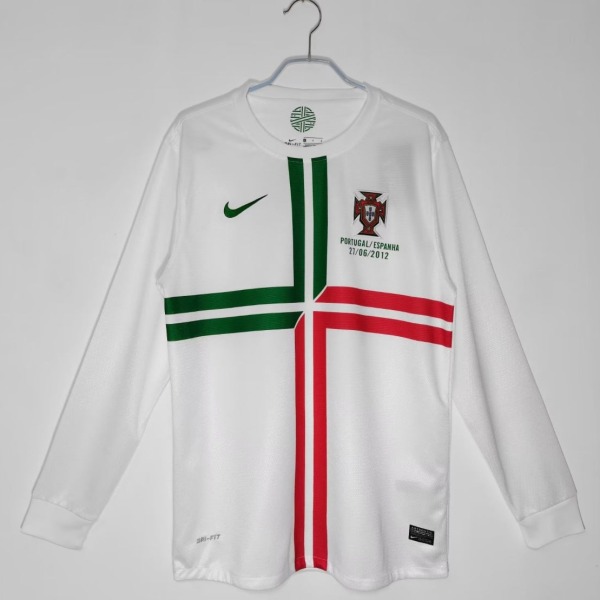 Koszulka Portugalia Wyjazdowa 2012 Długi Rękaw