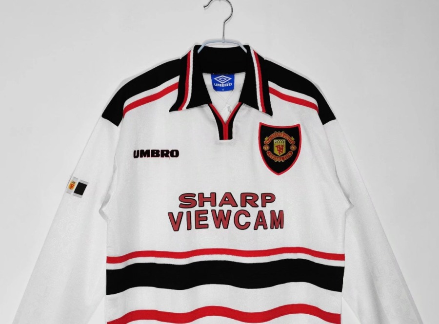Koszulka Manchester United 1998/99 Wyjazdowa Długi Rękaw