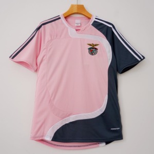 Koszulka Benfica 2007-2008 Różowa Retro