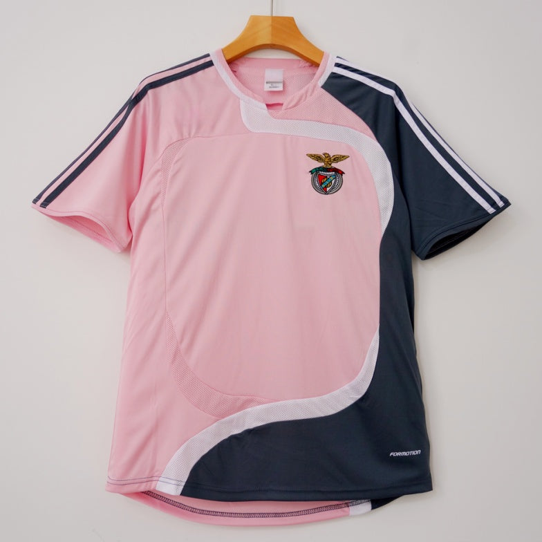 Koszulka Benfica 2007-2008 Różowa Retro