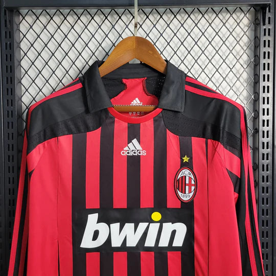 Koszulka AC Milan Retro 2007-2008 Długie Rękawy