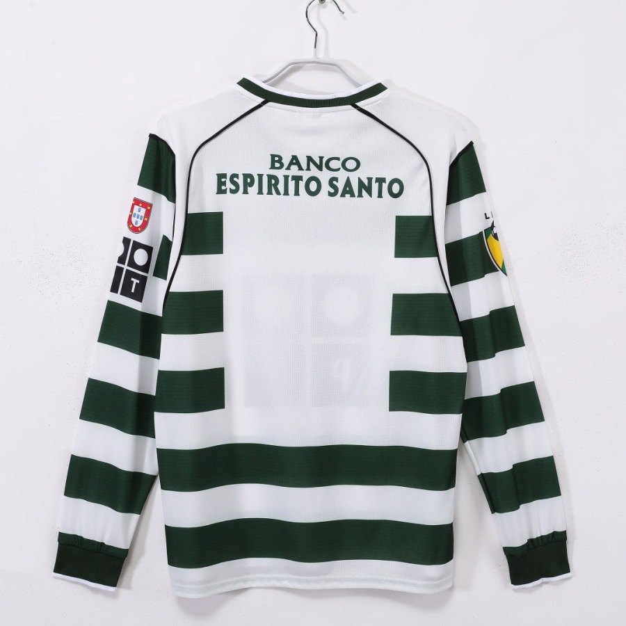 Koszulka Sporting CP Domowa 2001-2003 Długi Rękaw