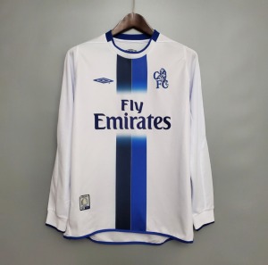 Koszulka Chelsea Wyjazdowa Długi Rękaw 2003/04