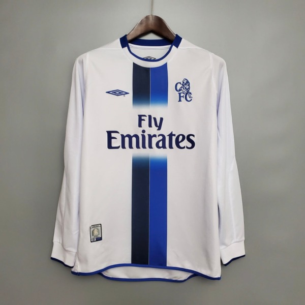 Koszulka Chelsea Wyjazdowa Długi Rękaw 2003/04