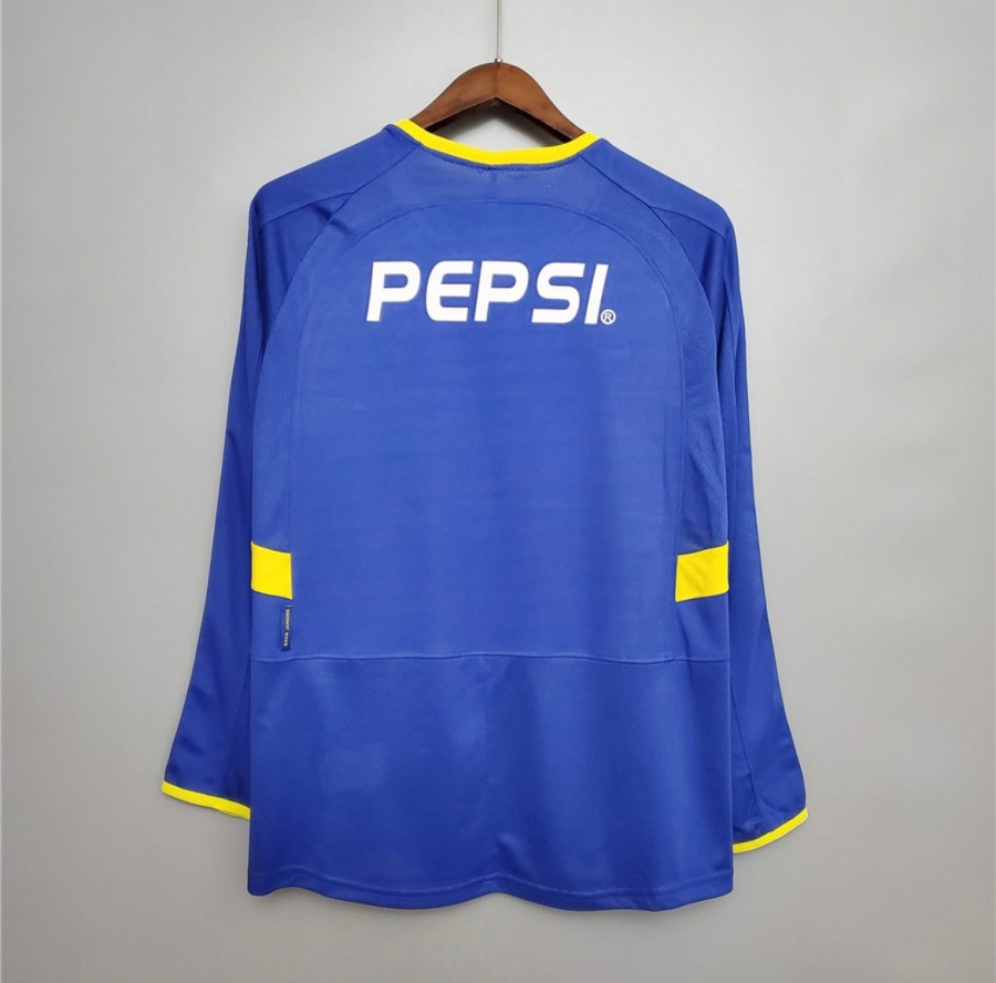 Koszulka Boca Juniors Domowa 2003/04 Długie Rękawy