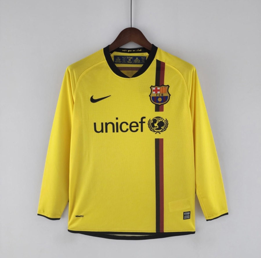 Koszulka FC Barcelona 2008/09 Wyjazdowa Długie Rękawy