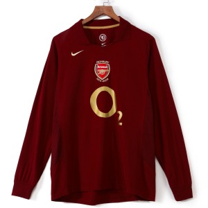 Koszulka Arsenal Domowa 2005-2006 Długi Rękaw Retro