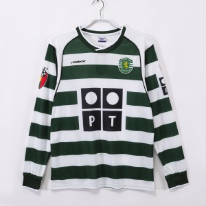 Koszulka Sporting CP Domowa 2001-2003 Długi Rękaw