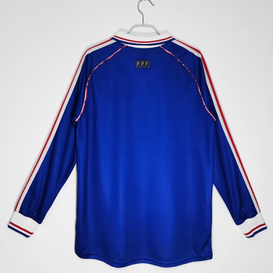 Koszulka Francja Domowa Retro 1998 Długie Rękawy